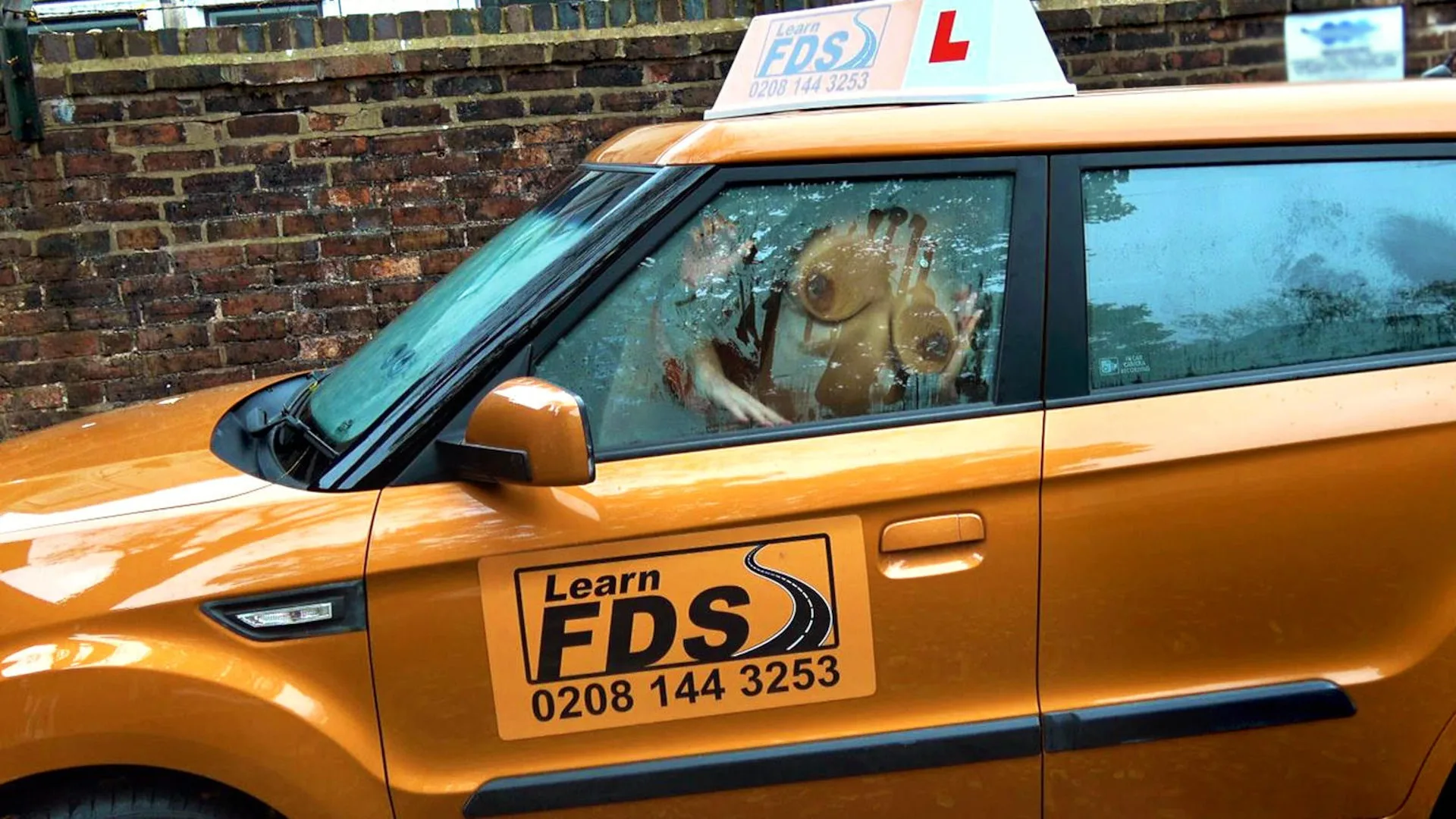 Young Black Womans First Lesson - Fake Driving School - 1088730