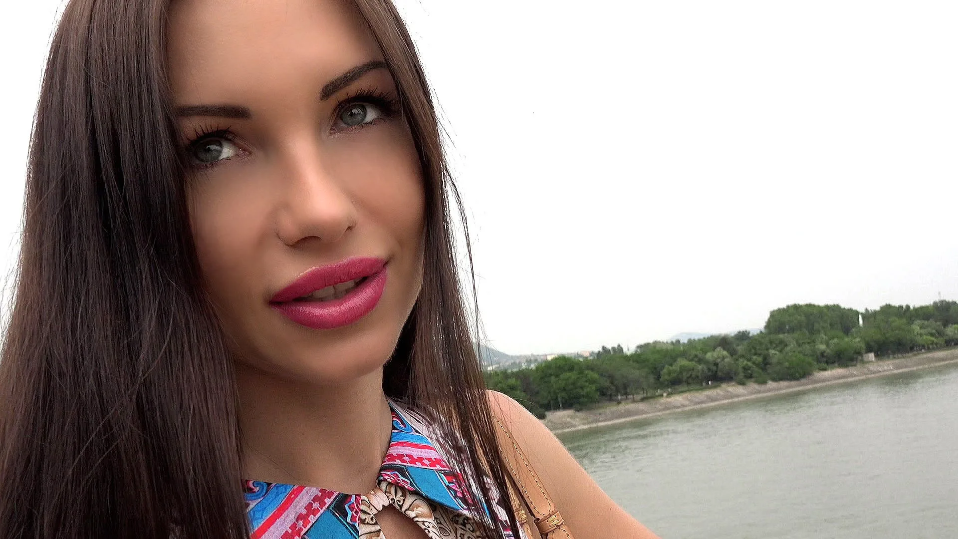 Russian Brunette Fucks Outdoors - Public Pickups - 1125823