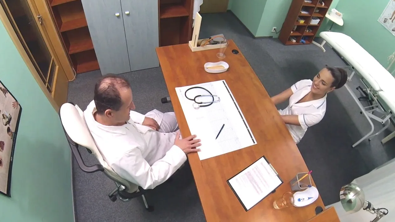 Hot new nurse shows doctor why she's best for the job - Fake Hospital - 1089912