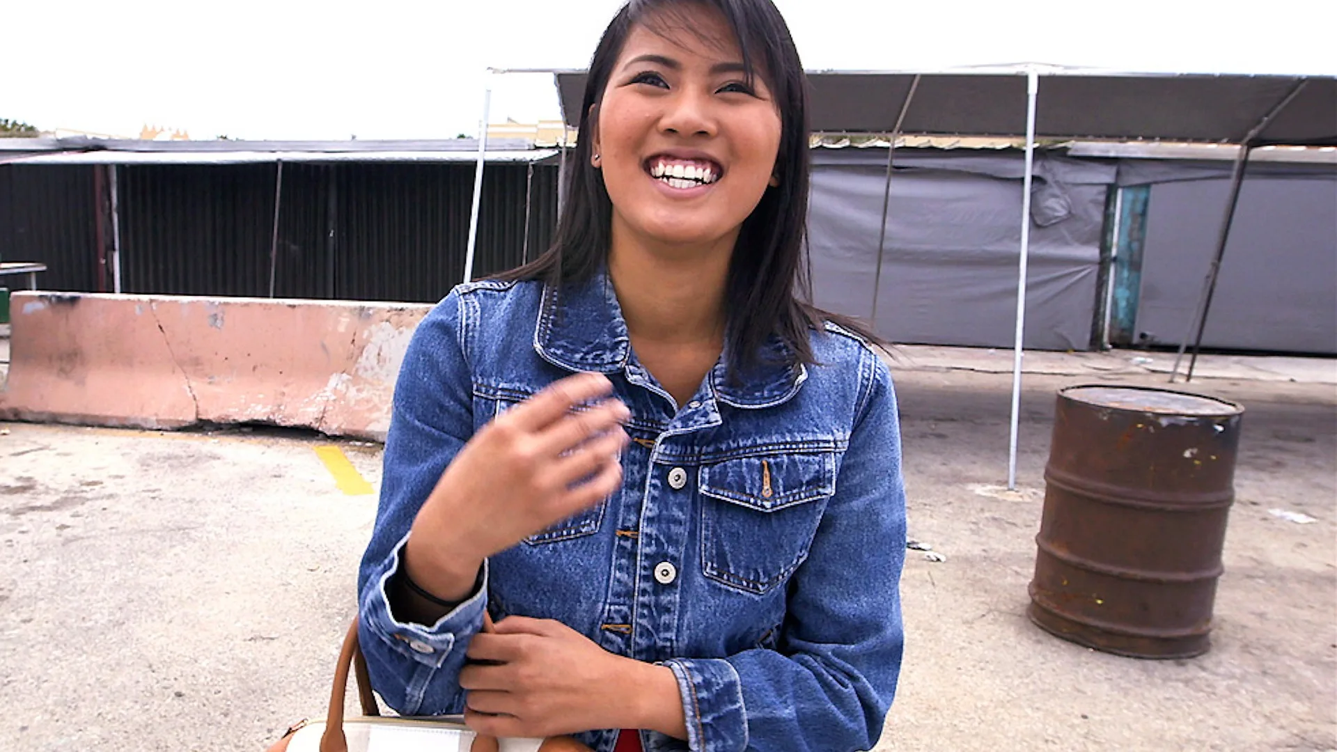 Asian sensation with nice tits rides the BangBus - Bang Bus - 406358