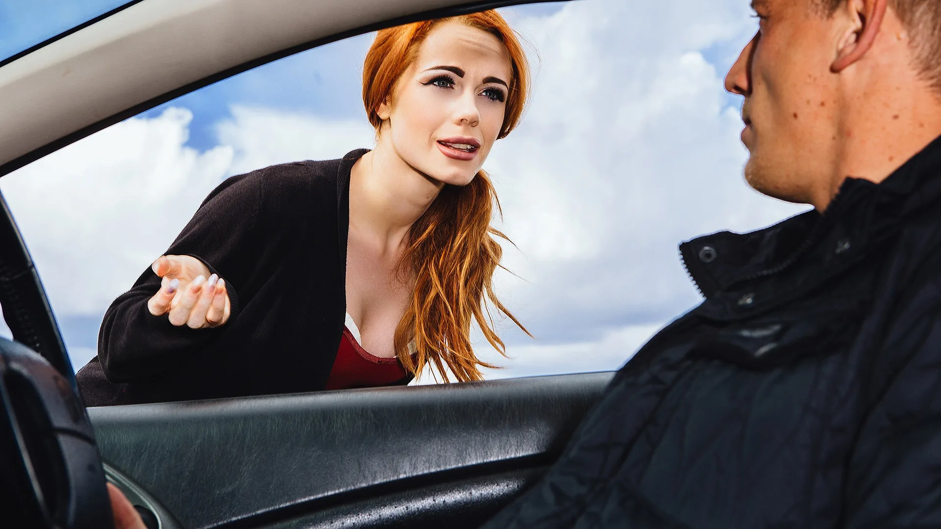 British Redhead Sucks Cock - Stranded Teens - 46501