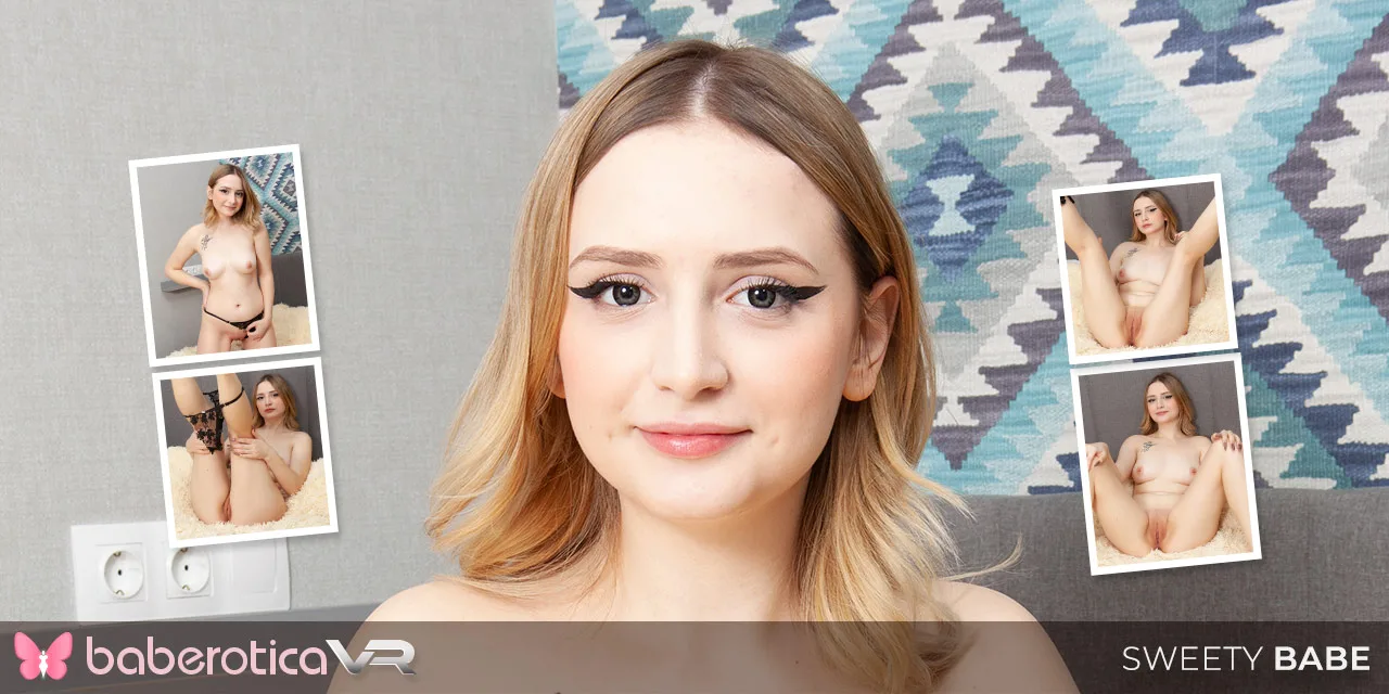 Cute Blondie, Sweety Babe, Fucks Her Puffy Pussy For Us - Baberotica VR - 1130995