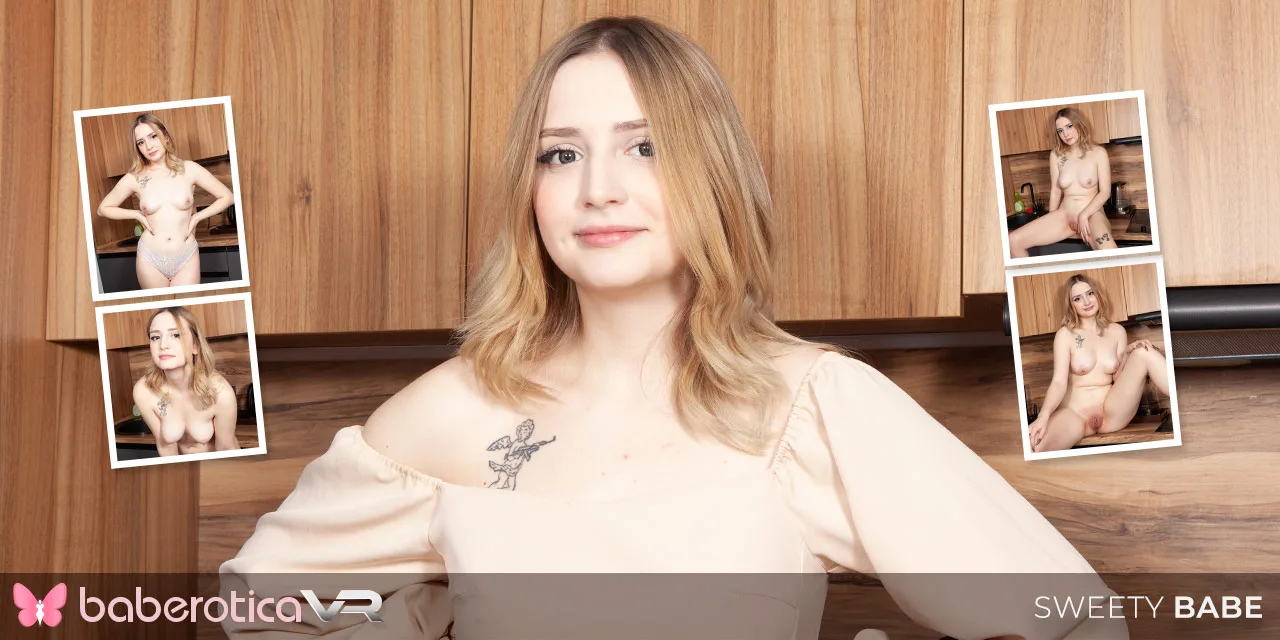 Pale Blondie, Sweety Babe, Rubs Her Clit Hard Until She Cums - Baberotica VR - 1131031