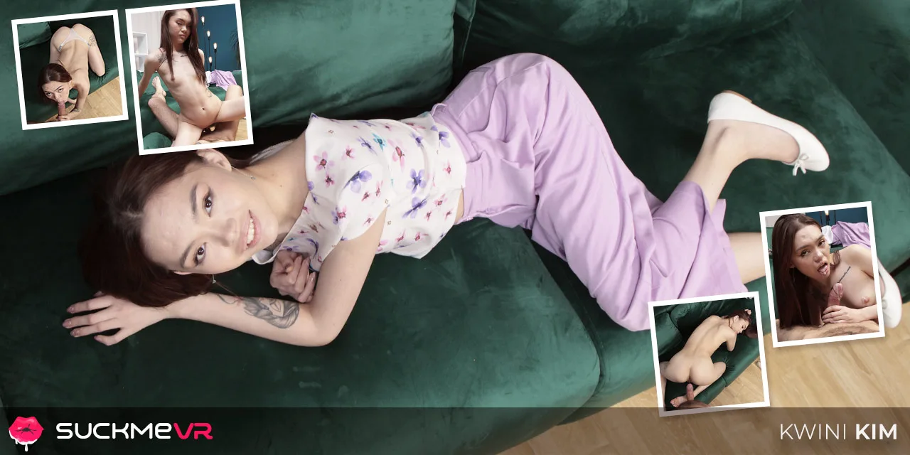 Pajama Sex With Skinny Little Spinner Kwini Kim - Suck Me VR - 1138277